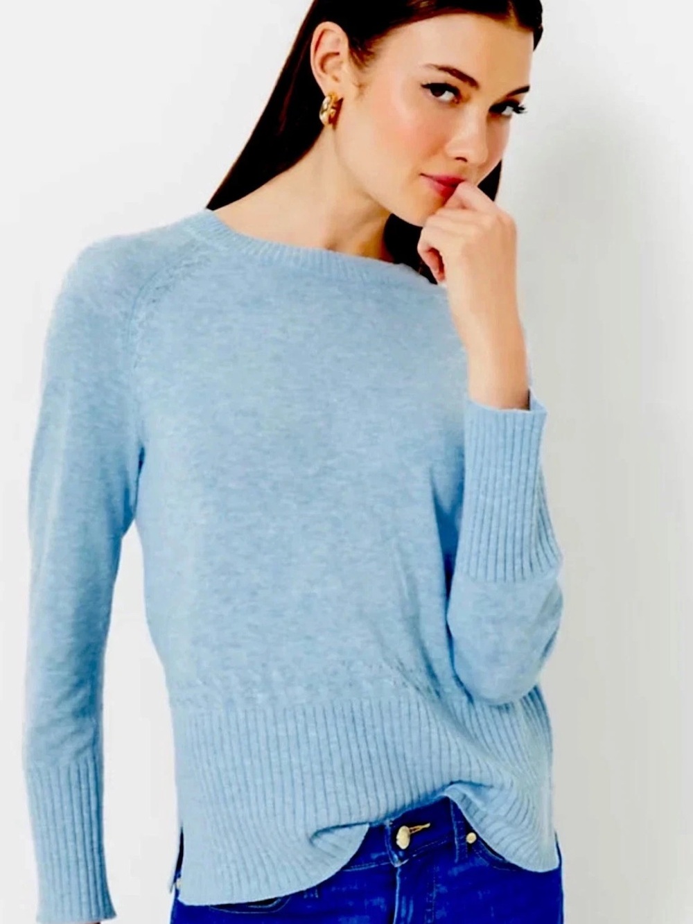 Lilly Pulitzer Bonaire Blue 💙 Salima Sweater Small New Fall 💙